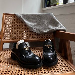 Prada Triangle Loafers